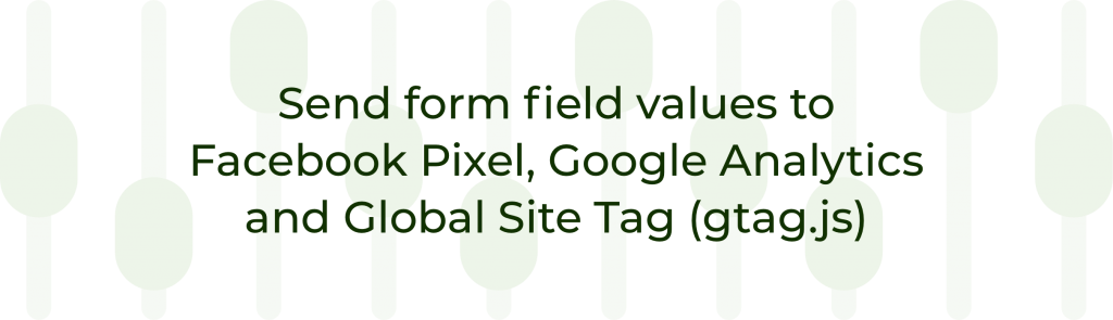 Send form field values to Facebook Pixel, Google Analytics and Global Site Tag (gtag.js)